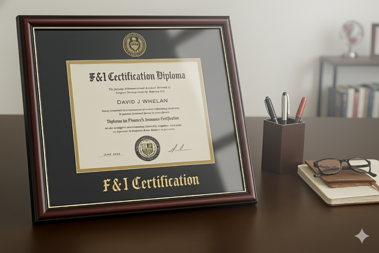 F&I Diploma Close Up